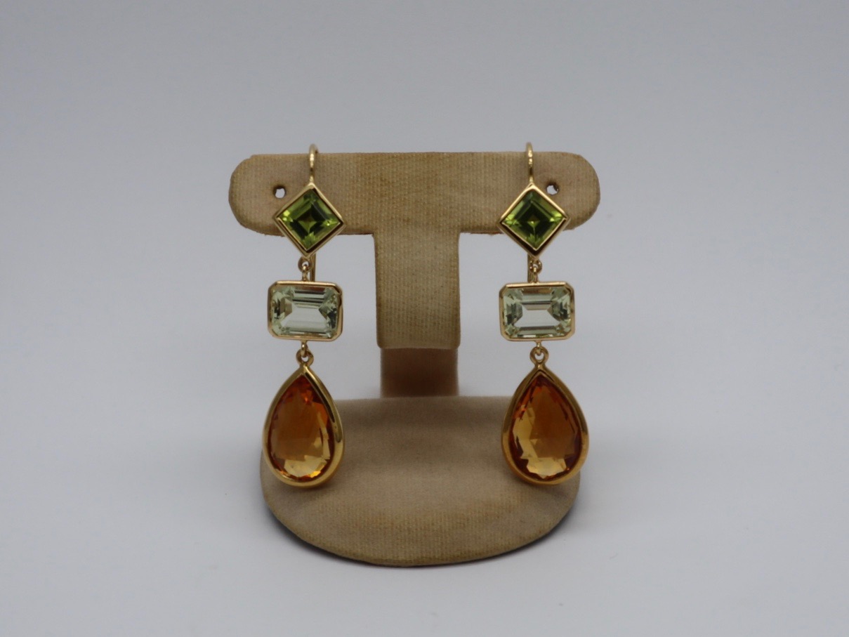 Multi-Colour Gemstones earrings 