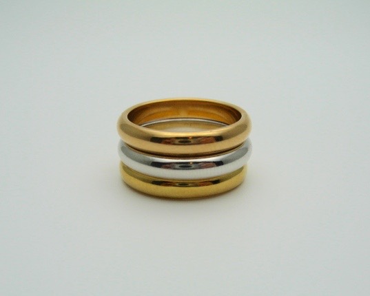 Three Colours Gold Ring