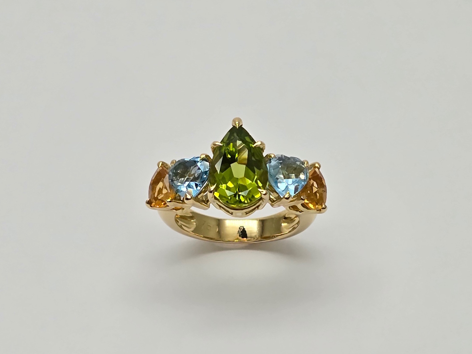 Multi-Colour Gemstones Ring