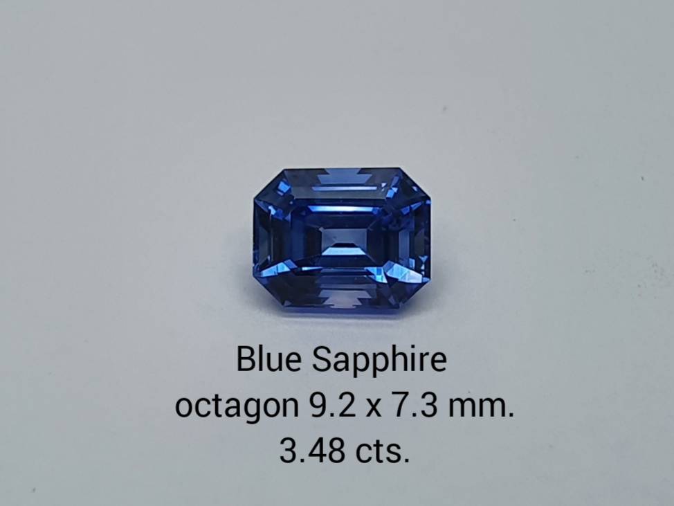 Blue Sapphire Octagon shape