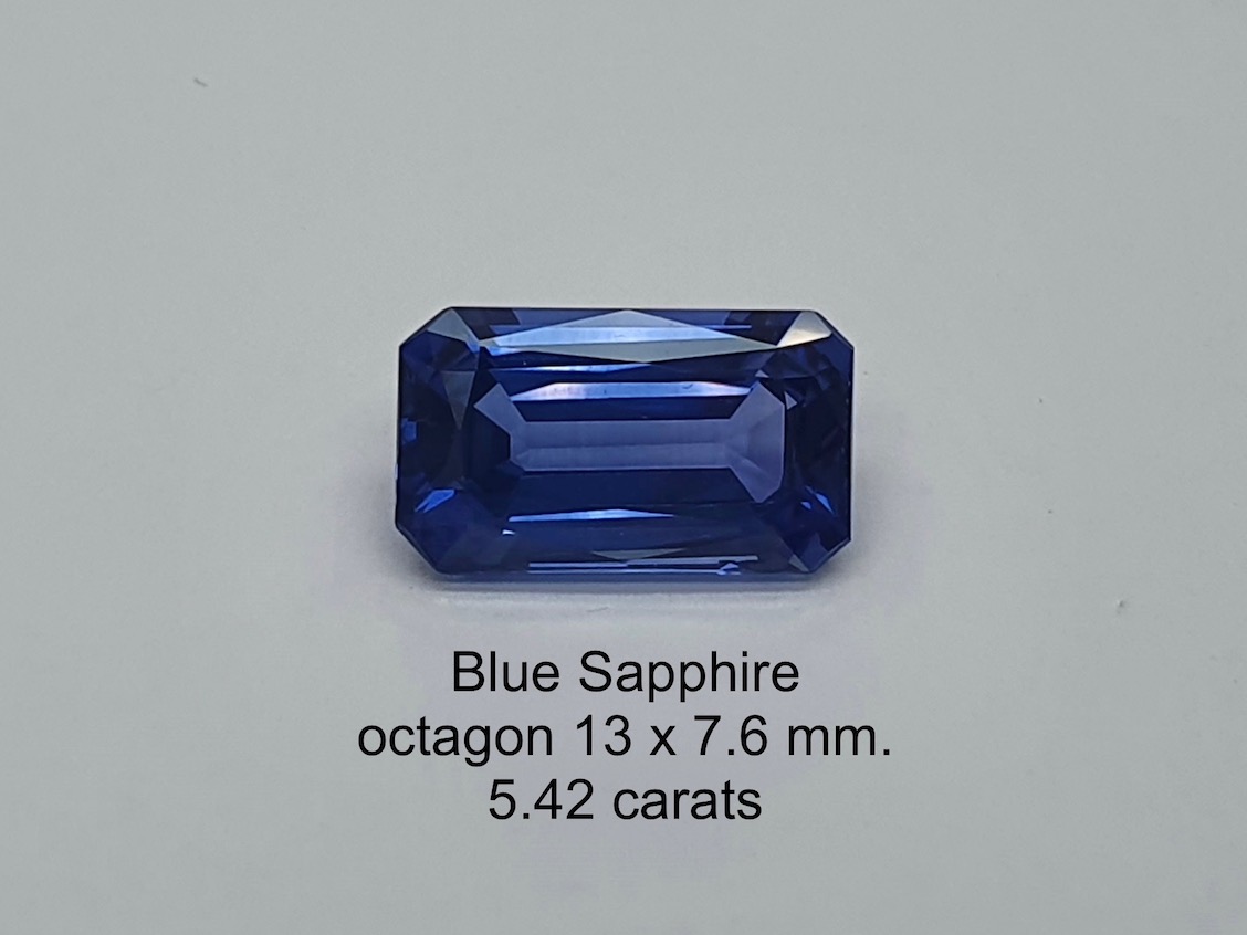 Blue Sapphire Octagon shape