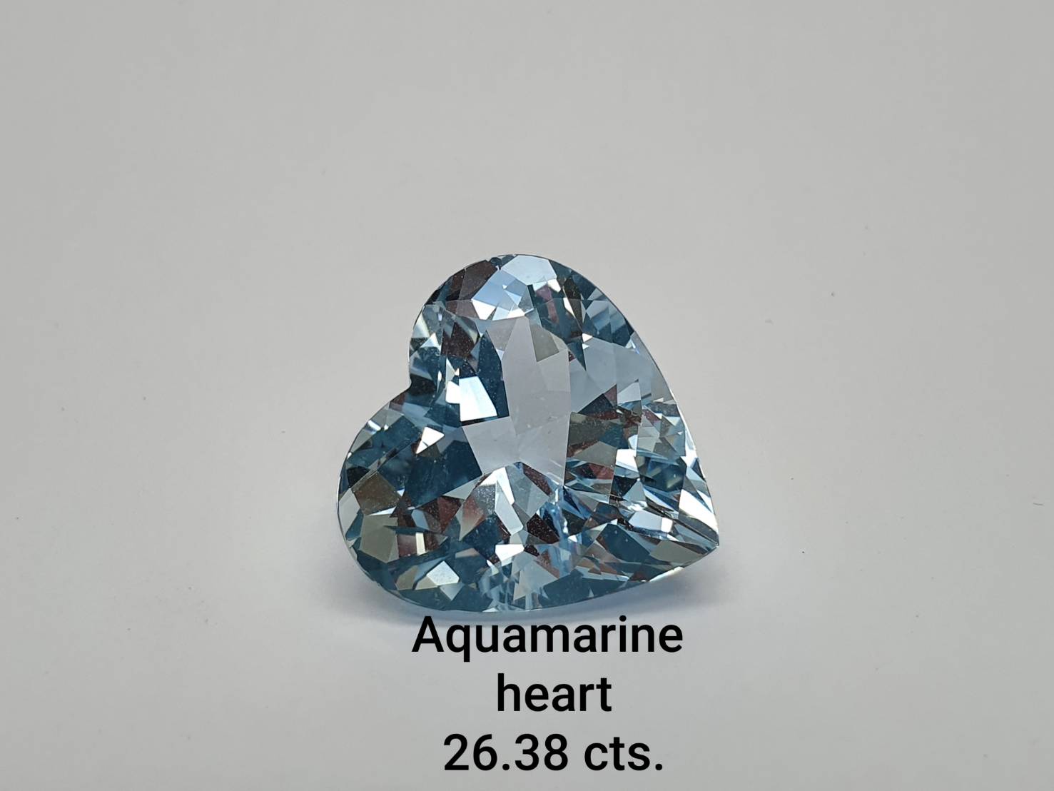 Aquamarine Heart shape