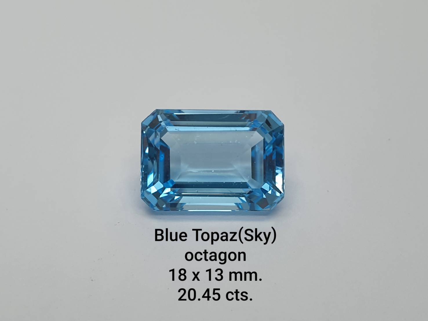 Blue Topaz(sky) Octagon shape 