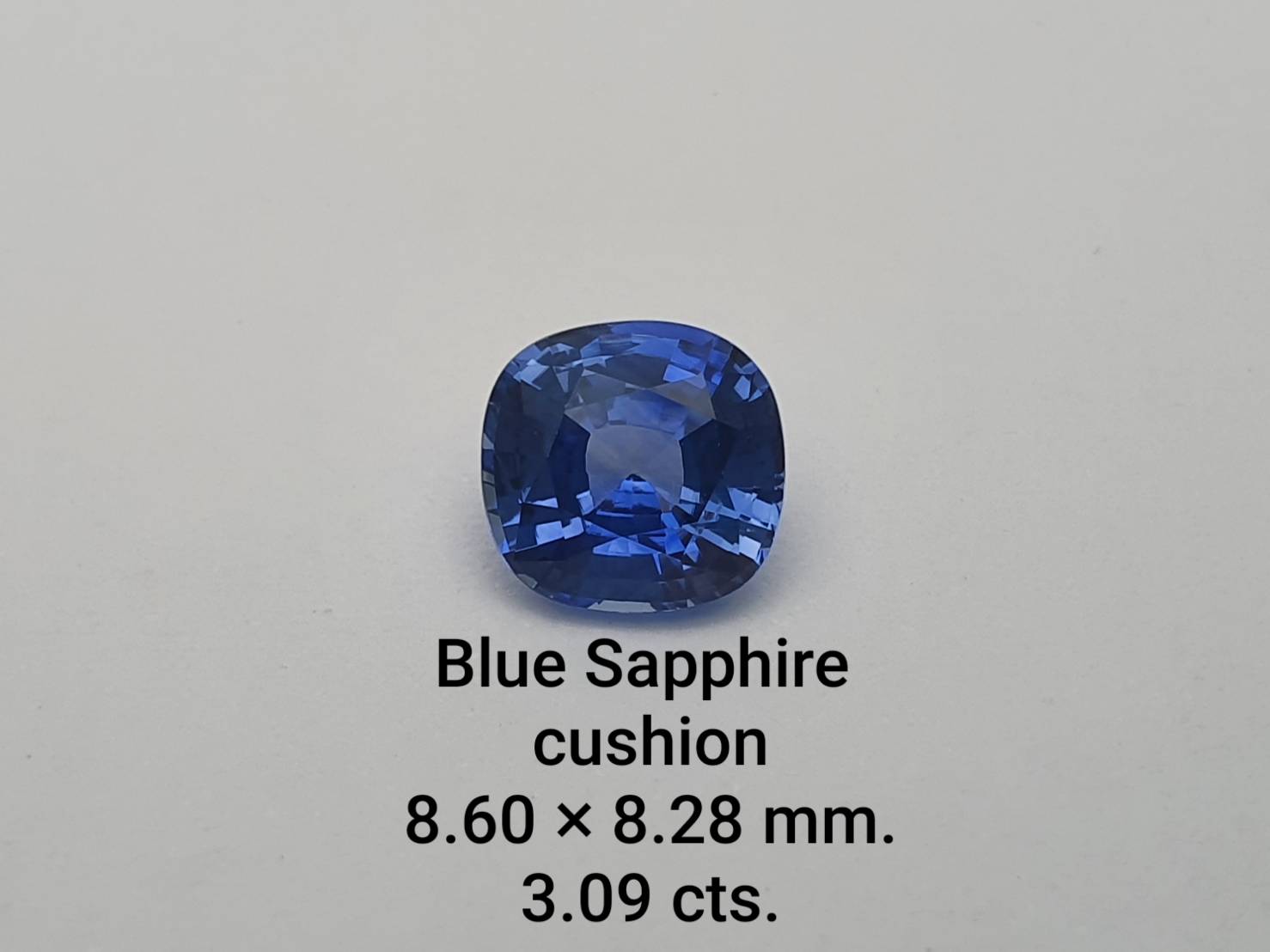Blue Sapphire Cushion shape